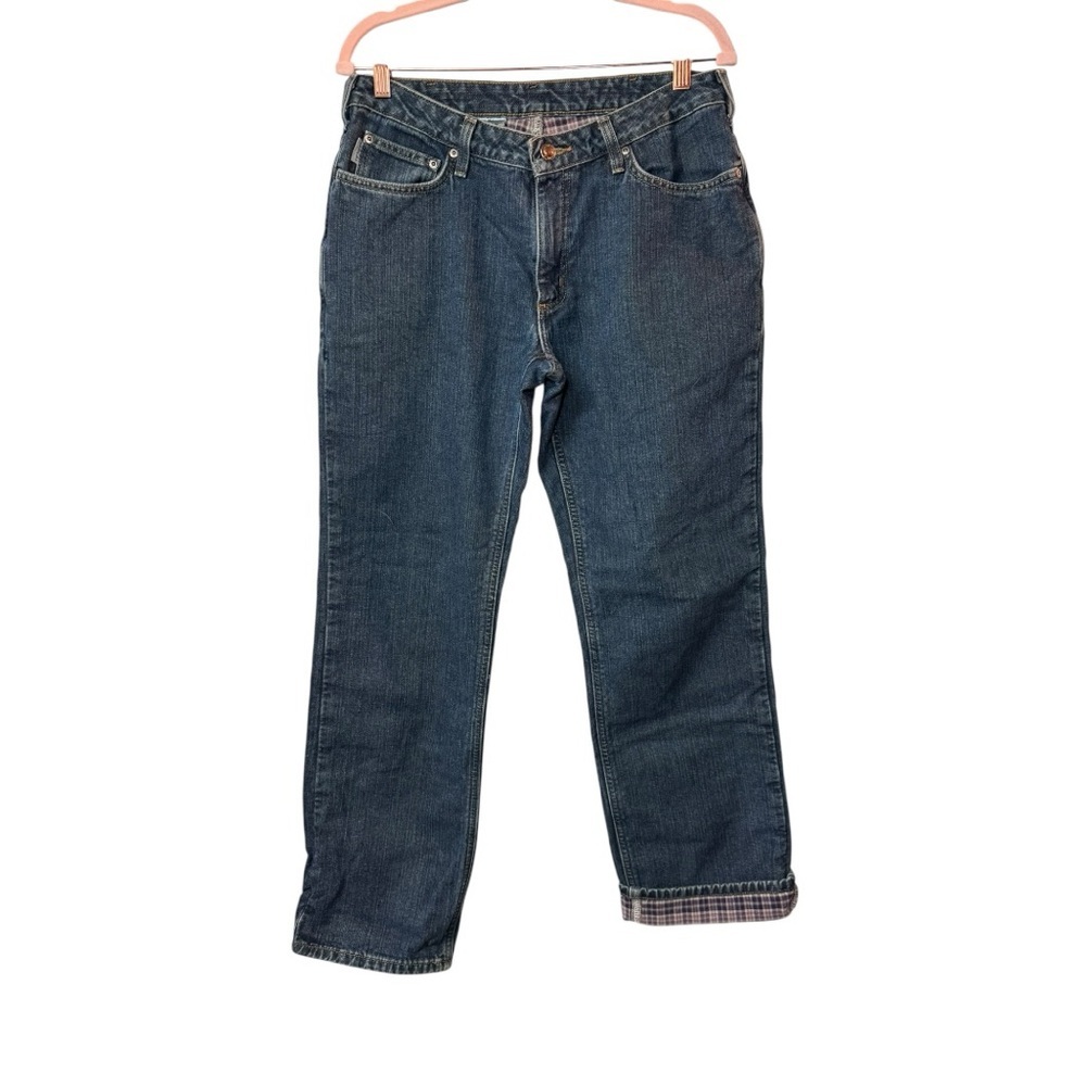 CARHARTT Blue Insulated Original Fit Straight Jeans 8 - Picture 3 of 13